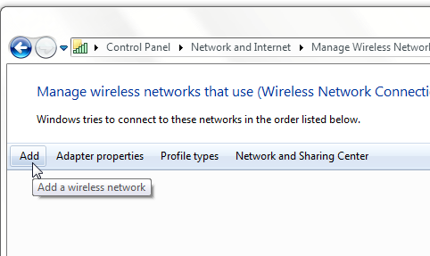 Add wireless network