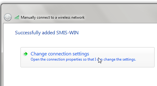 Change connection settings
