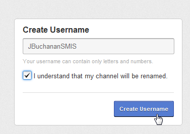 Create Username form